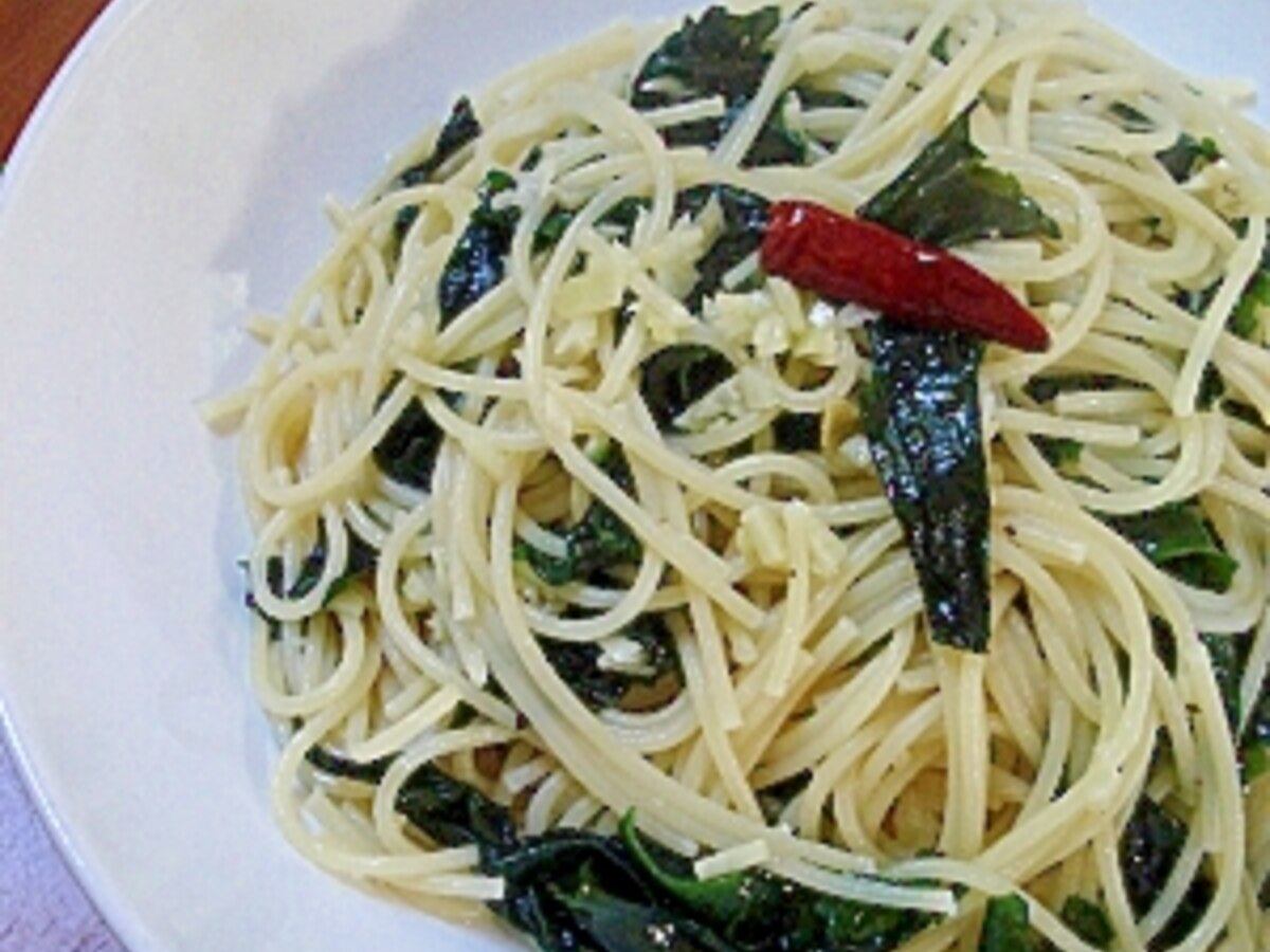 わかめのペペロンチーノ レシピ 作り方 By Abi411 楽天レシピ